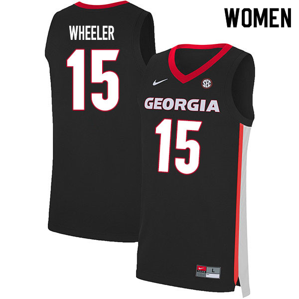 2020 Women #15 Sahvir Wheeler Georgia Bulldogs College Basketball Jerseys Sale-Black - Click Image to Close